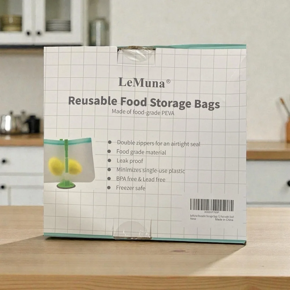 NEW IN BOX Reusable Food Storage Bags -
